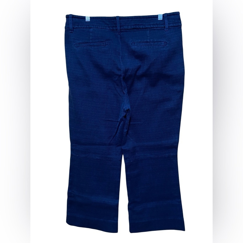 J. Crew Woman’s Blue Textured Crop Pants, Size 14. - Picture 2 of 13